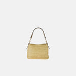 Gianni Notaro Small Raffia Shoulder and Crossbody Bag in Brown - Big Bag NY