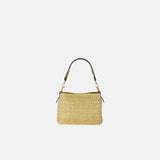 Gianni Notaro Small Raffia Shoulder and Crossbody Bag in Brown - Big Bag NY