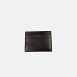 Men's Slim Credit Card Holder in Calfskin Dark Brown