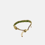 DAG Gioielli Woven Bracelet with Green Gemstones - Big Bag NY 