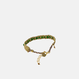 DAG Gioielli Woven Bracelet with Green Gemstones - Big Bag NY 