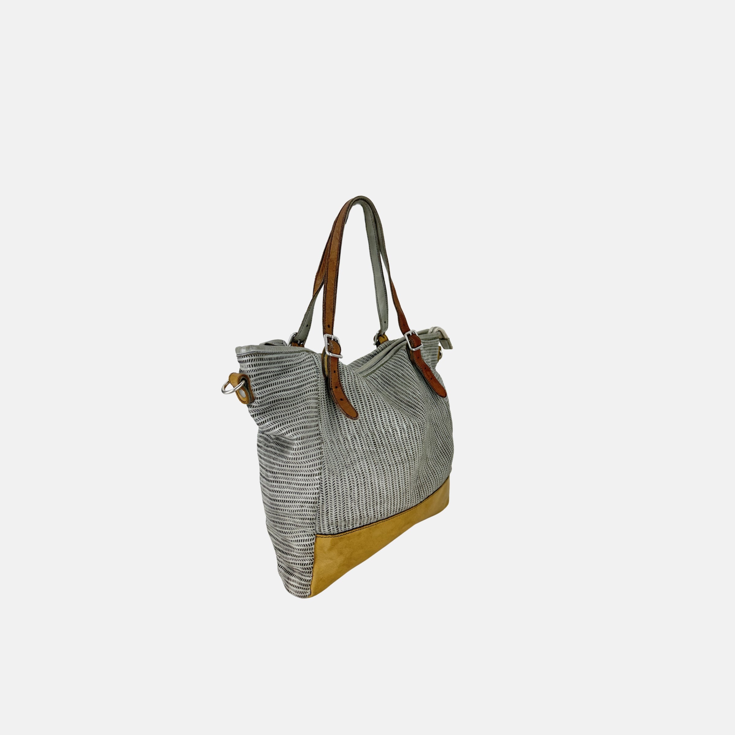 VLD PROMENADE Tote and Crossbody Bag in Ice Grey - Big Bag NY