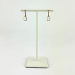 Rainbow Moonstone Baguette Earrings - Big Bag NY
