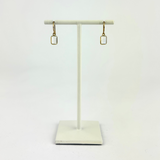 Rainbow Moonstone Baguette Earrings - Big Bag NY