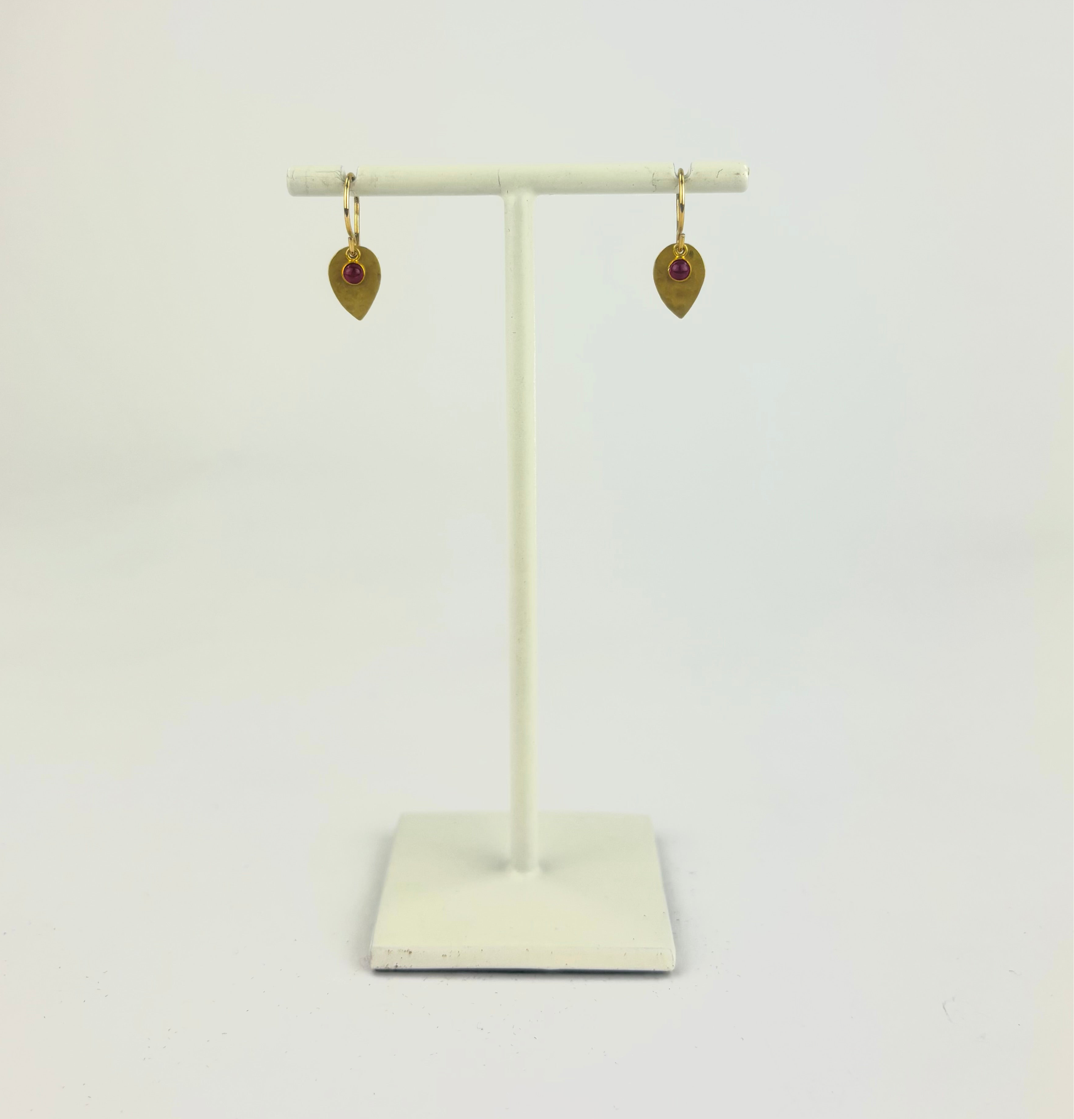 Small Hummingbird Ruby 18K Drops - Big Bag NY