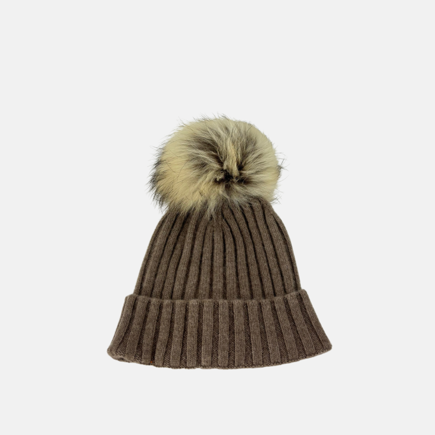 Angiolo Frasconi Ribbed Cashmere Pom-Pom Hat - Big Bag NY