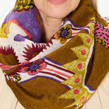 Inoui Editions Diego Linen Scarf in Golden Brown - Big Bag NY
