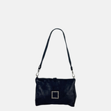Campomaggi ELGA Studded Medium Flap Shoulder Bag in Black - Big Bag NY