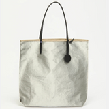 Jack Gomme AMIE Linen Tote Bag in Silver - Big Bag NY