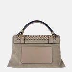 LORISTELLA Kendall Raffia and Suede Satchel Bag - Big Bag NY