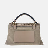 LORISTELLA Kendall Raffia and Suede Satchel Bag - Big Bag NY