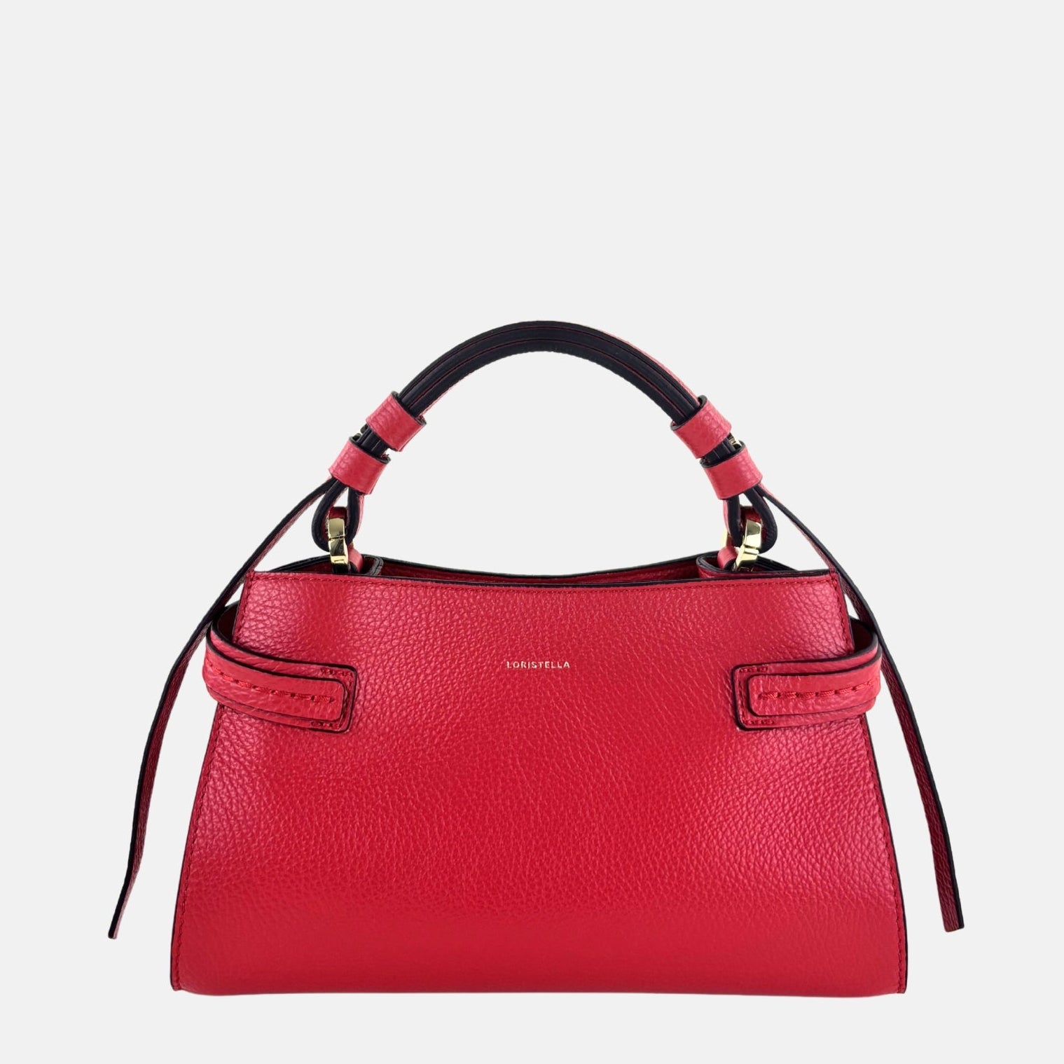 LORISTELLA SHEILA Top Handle Mini Satchel in Rosso - Big Bag NY
