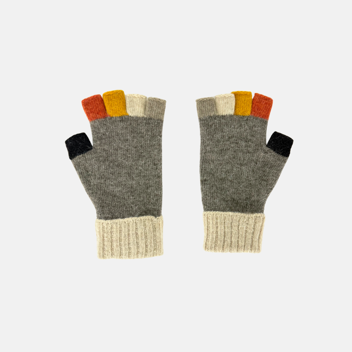 Santacana Wool and Angora Fingerless Multicolor Glove - Big Bag NY