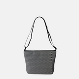 Pochette Deep in White Black Mesh