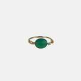 Green Onyx Gold Ring