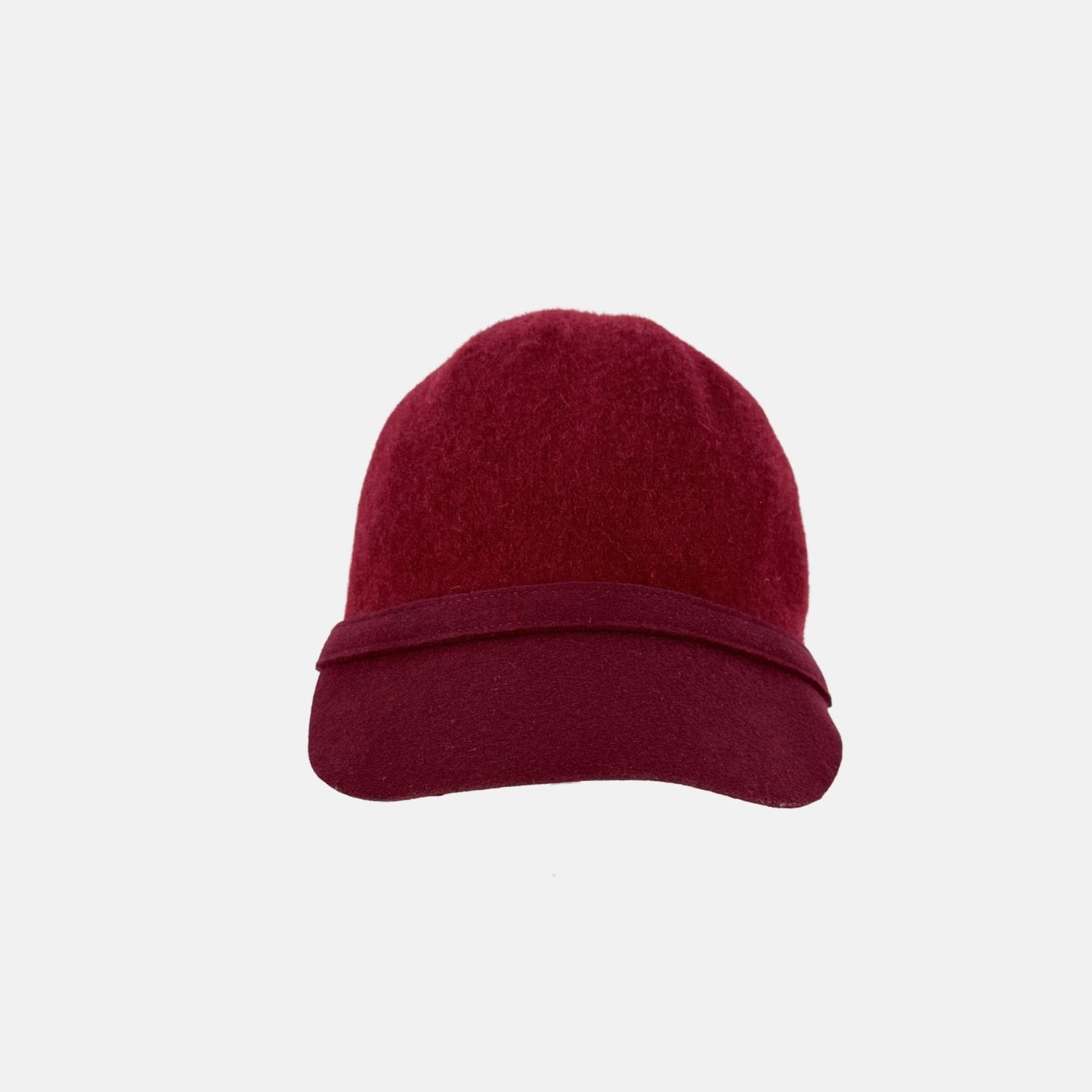 Julie Dubois BASEBALL Wool Cap Style Hat in Burgundy - Big Bag NY