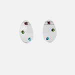 Miravidi Clear Oval Drop Earrings in Multicolor - Big Bag NY