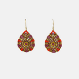Miguel Ases Coral and Pink Dangle Earrings - Big Bag NY
