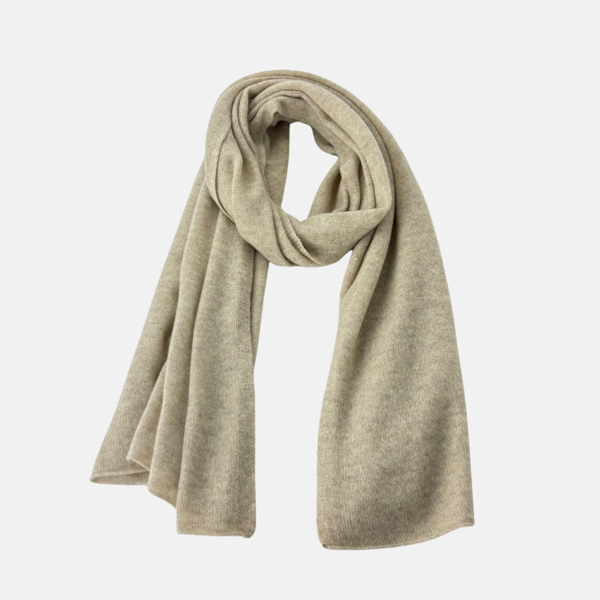 Beige Riviera Cashmere Scarf - Big Bag NY