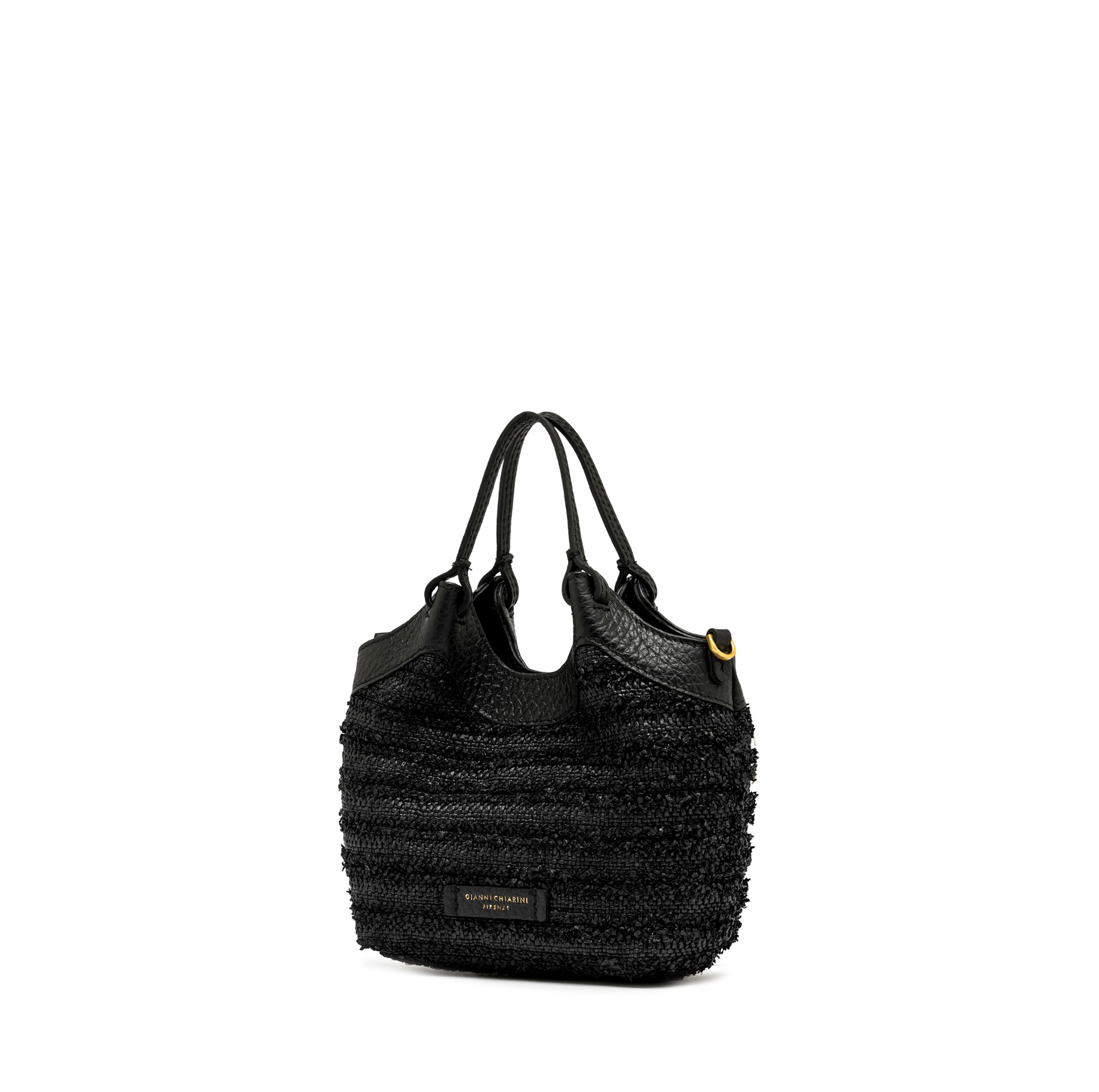Gianni Chiarini Mini Tweed Dua Top Handle Bag black - Big Bag NY