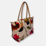 Roberta Pieri Robertina Large Tote in Flower Print Pearl - Big Bag NY