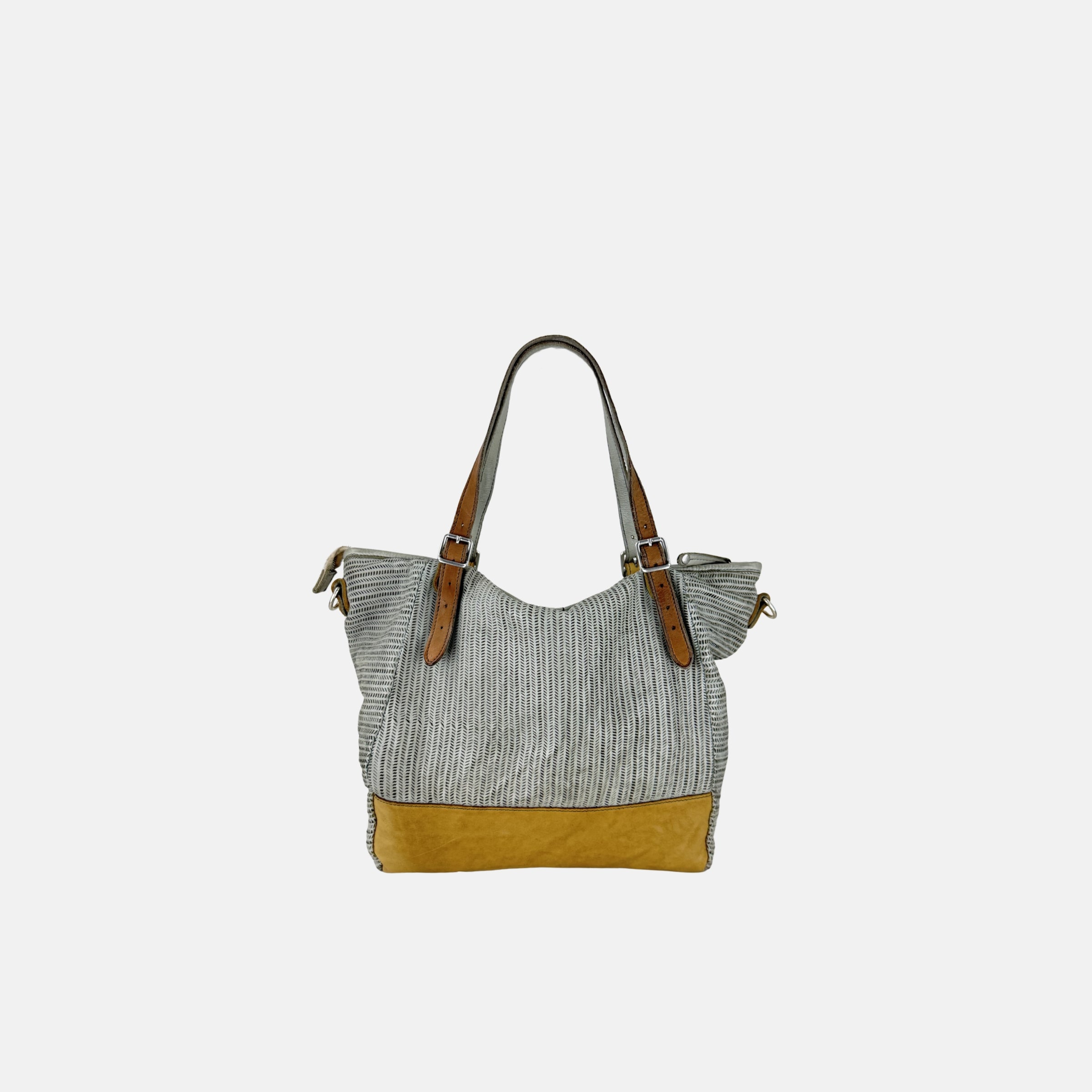 VLD PROMENADE Tote and Crossbody Bag in Ice Grey - Big Bag NY