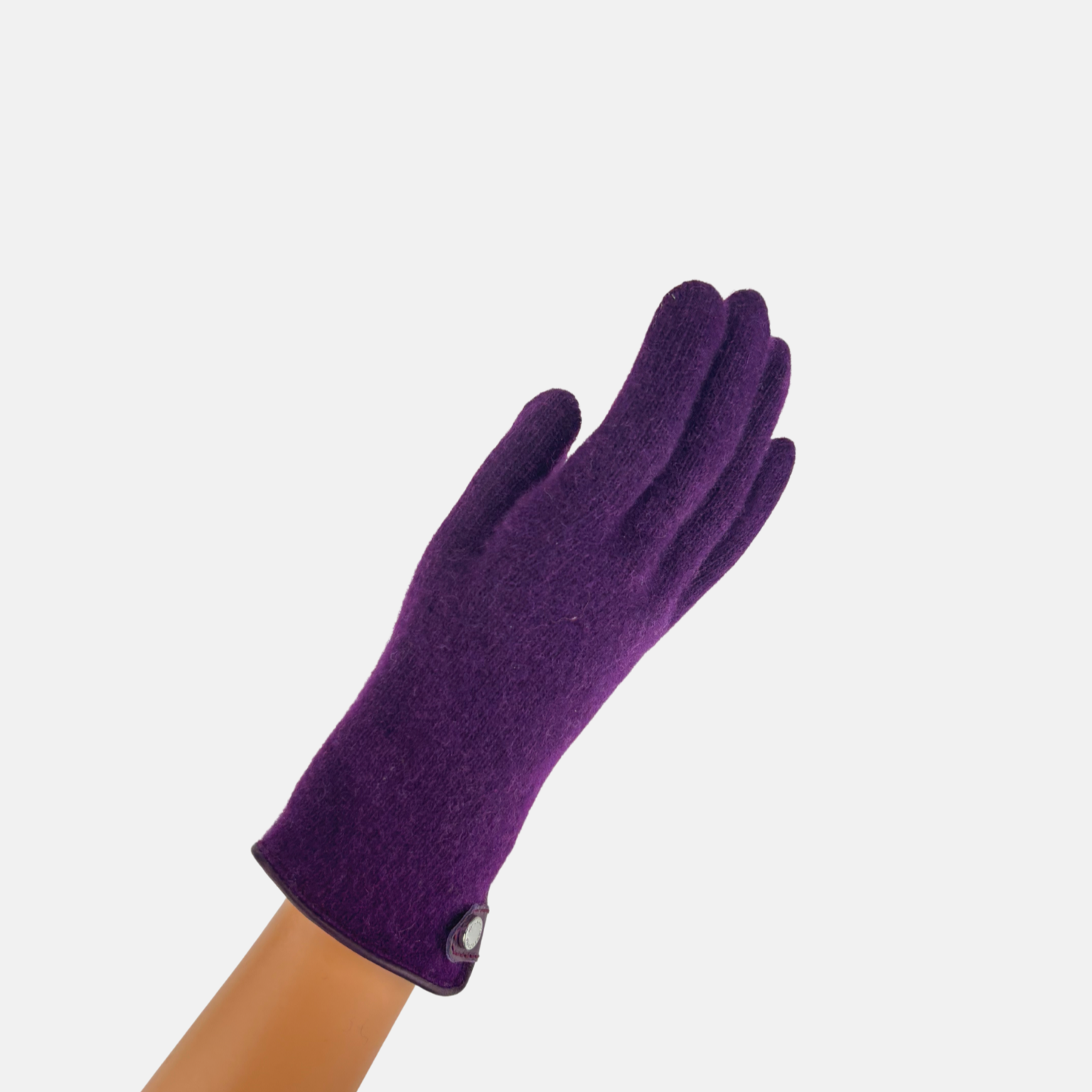 Santacana Cashmere Blend Gloves with Leather Trim - Big Bag NY