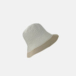 Grevi Striped Cotton Bucket Hat in Beige - Big Bag NY