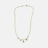 5 Octobre Turquoise Cross Necklace - Big Bag NY