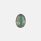 Extra Large Blue Kyanite Crescent Rim Ring