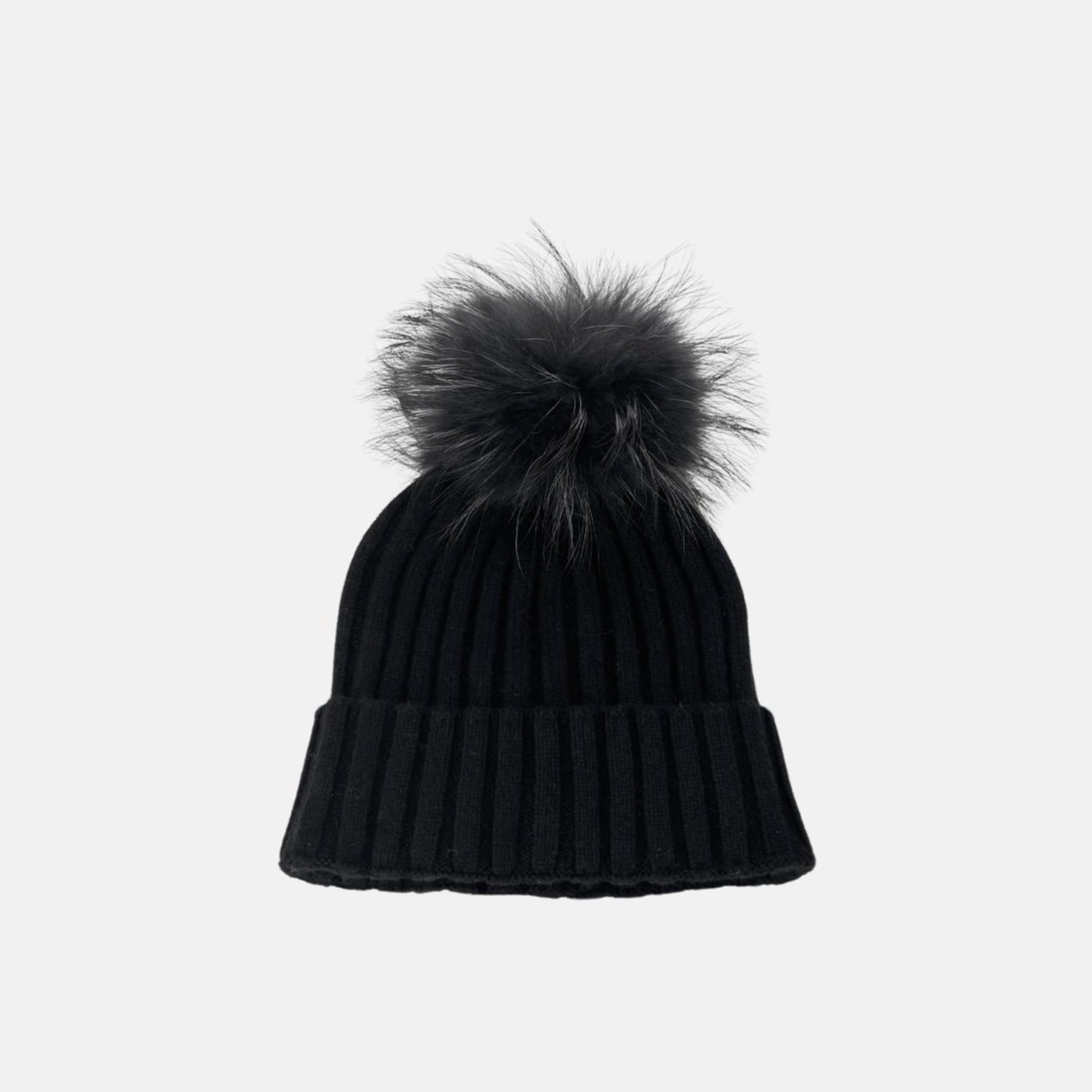 Angiolo Frasconi Ribbed Cashmere Pom-Pom Hat - Big Bag NY