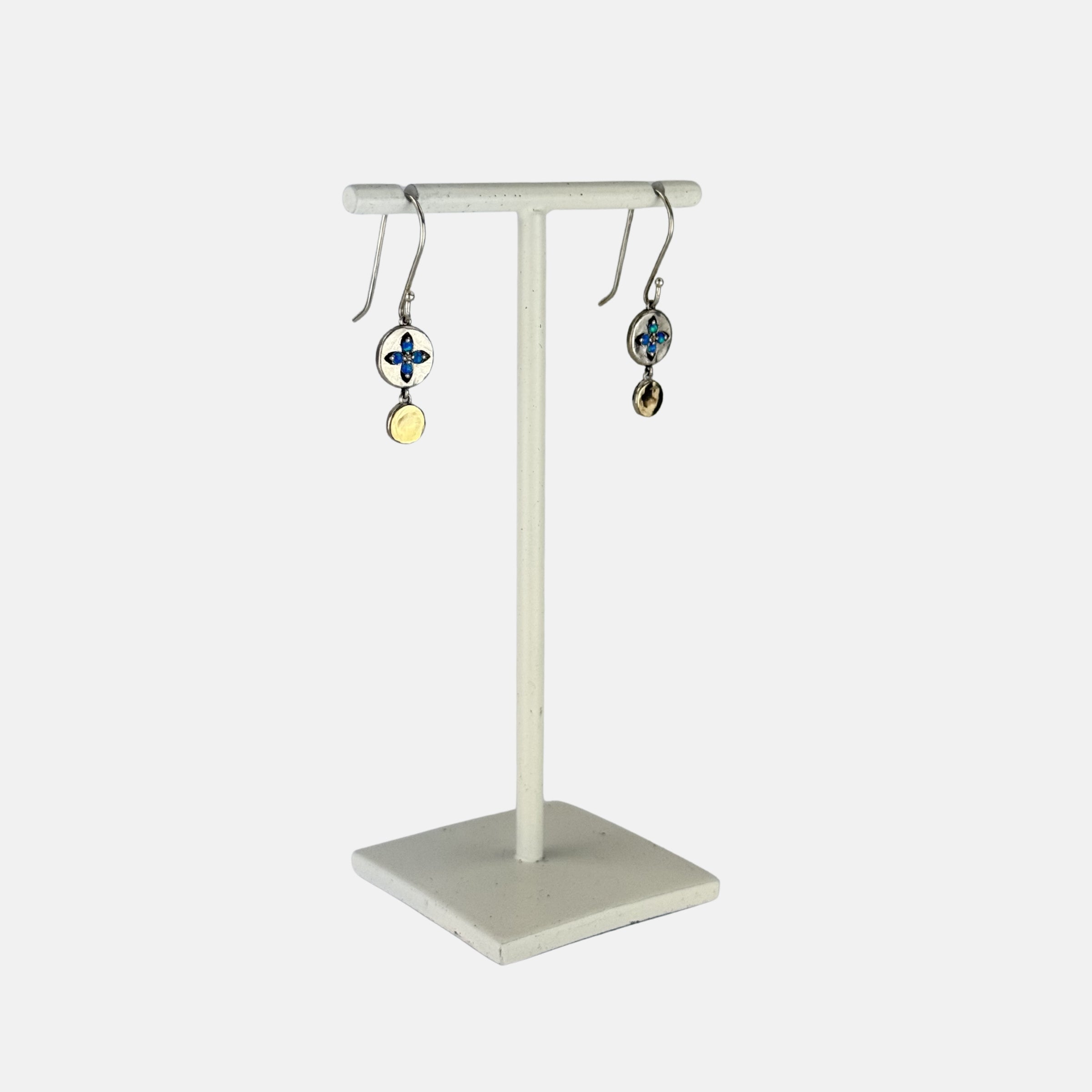 Ithil Opal Cross Dangle Earrings - Big Bag NY