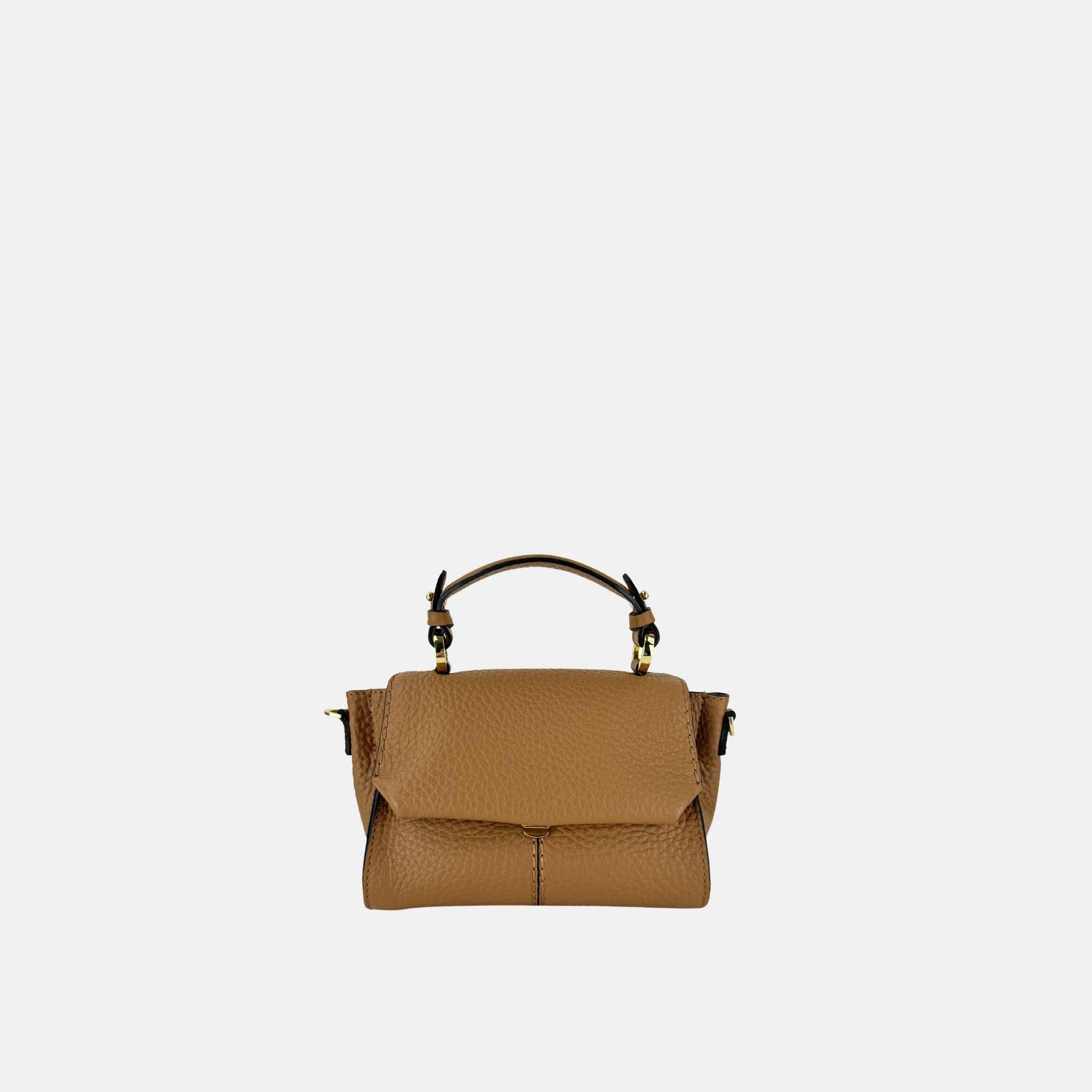 LORISTELLA MURIEL Convertible Mini Bag in cuoio - Big Bag NY