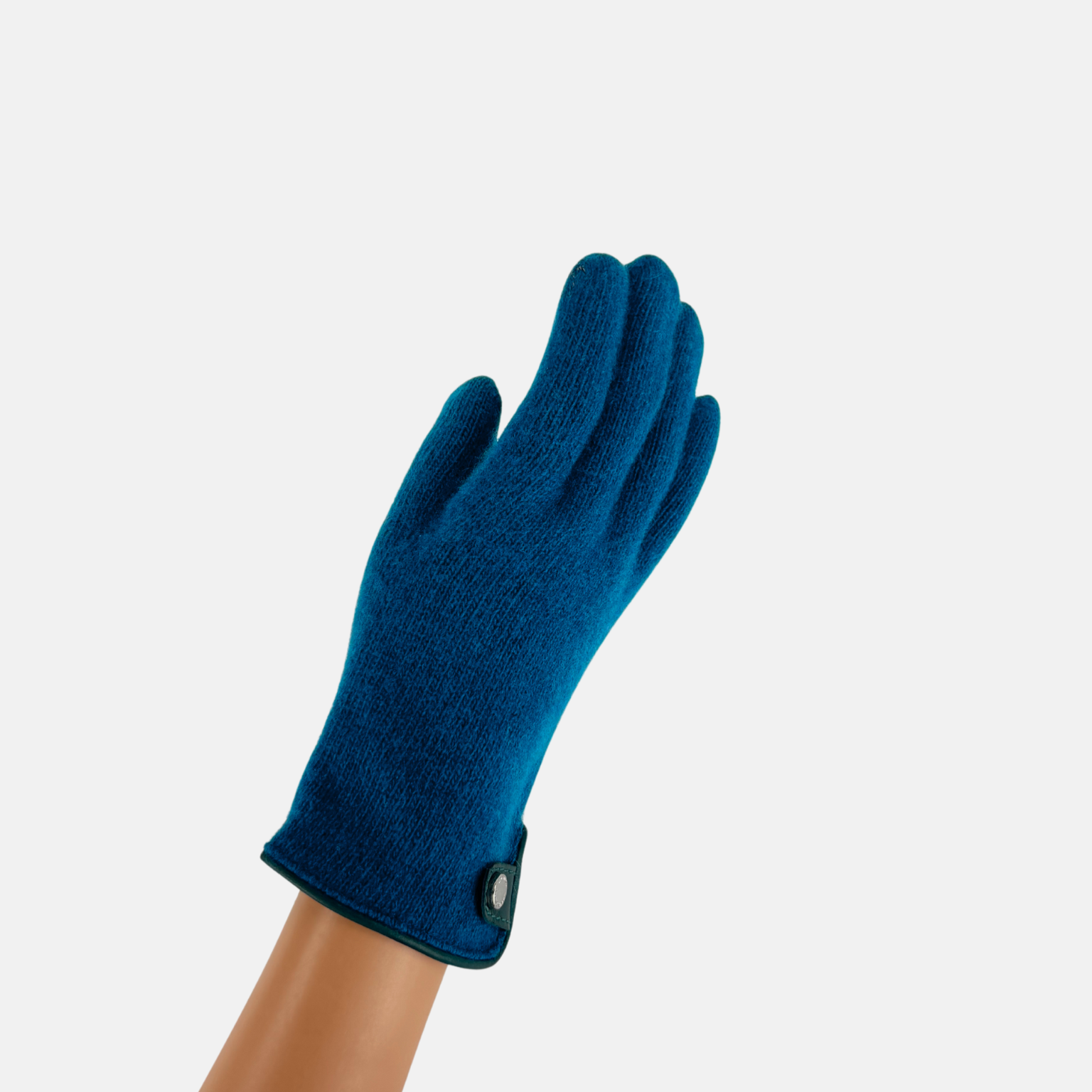 Santacana Cashmere Blend Gloves with Leather Trim - Big Bag NY