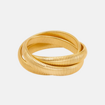 Janis Savitt Gold Triple Cobra Bracelet - Big Bag NY