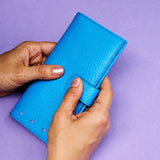 Tusk Joy Long Slim Clutch Wallet in Azur -Big Bag NY