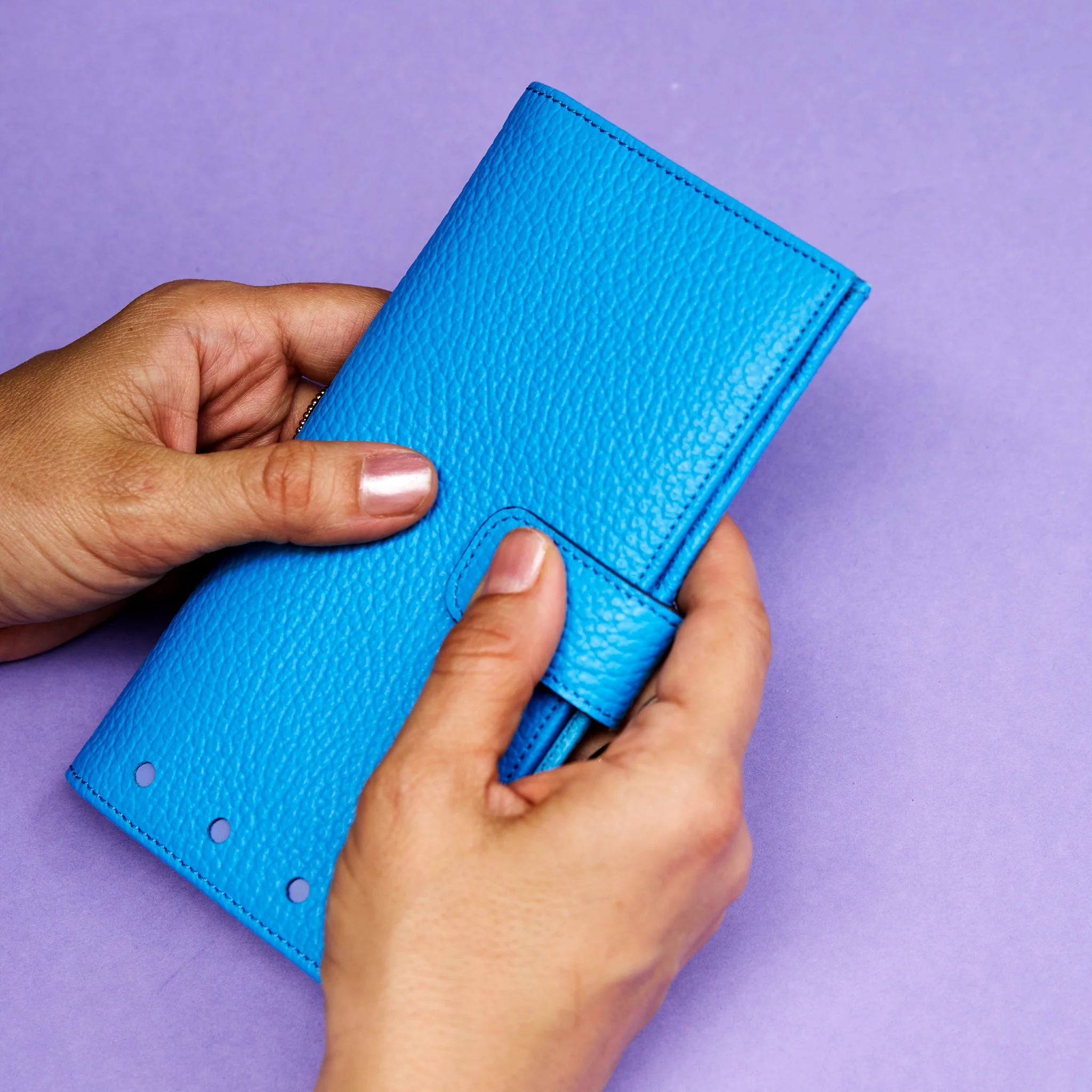 Tusk Joy Long Slim Clutch Wallet in Azur -Big Bag NY