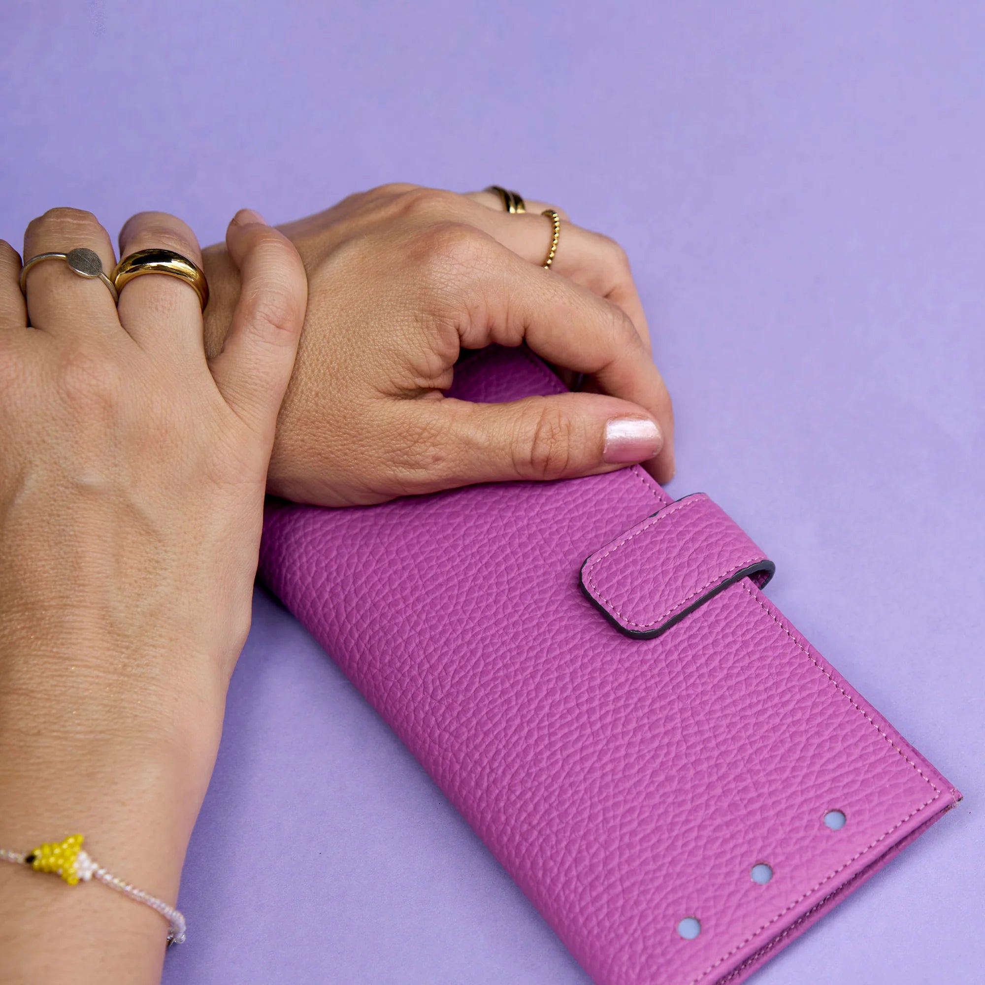 Tusk Joy Long Slim Clutch Wallet in Magenta -Big Bag NY