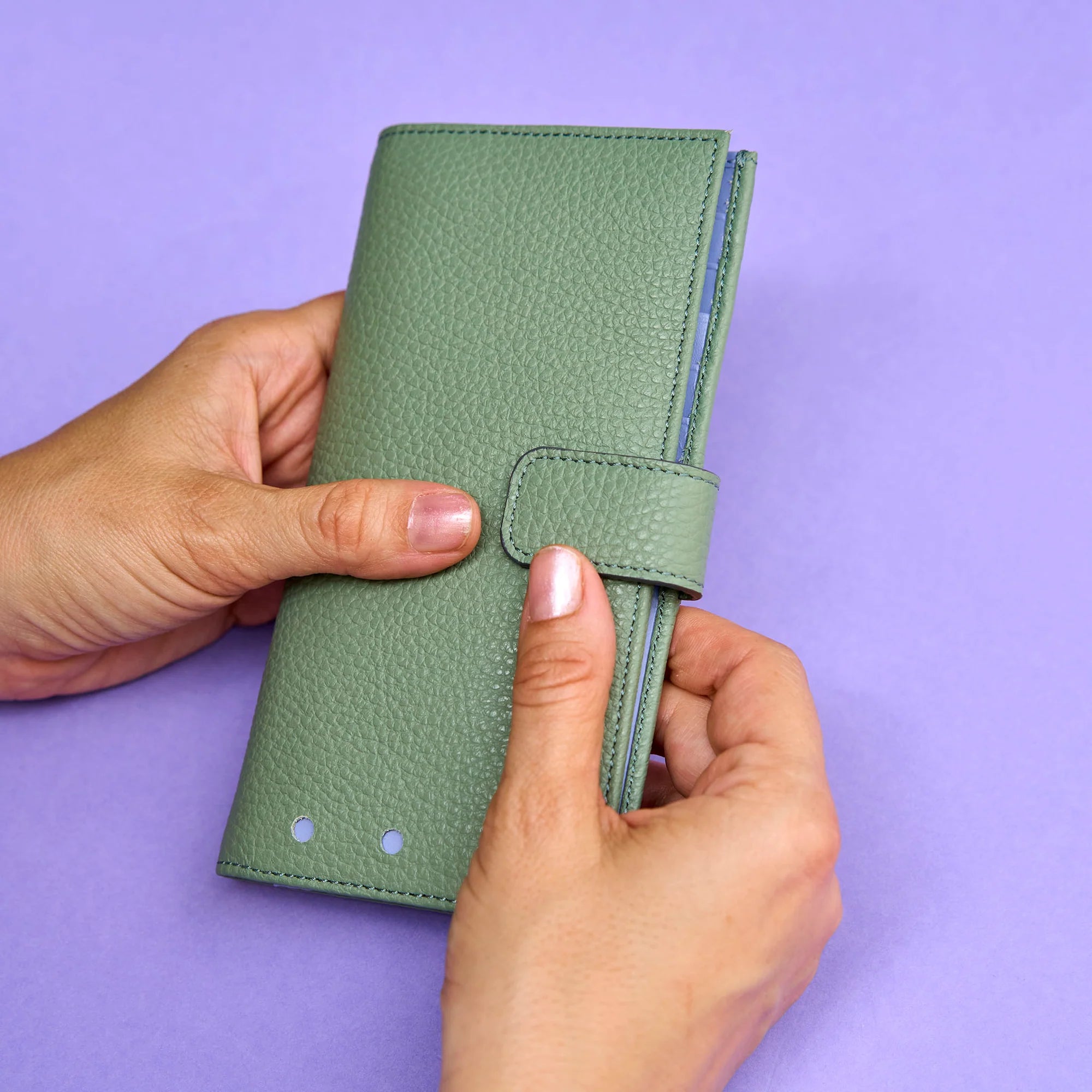 Tusk Joy Long Slim Clutch Wallet in Sage -Big Bag NY