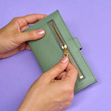 Tusk Joy Long Slim Clutch Wallet in Sage -Big Bag NY