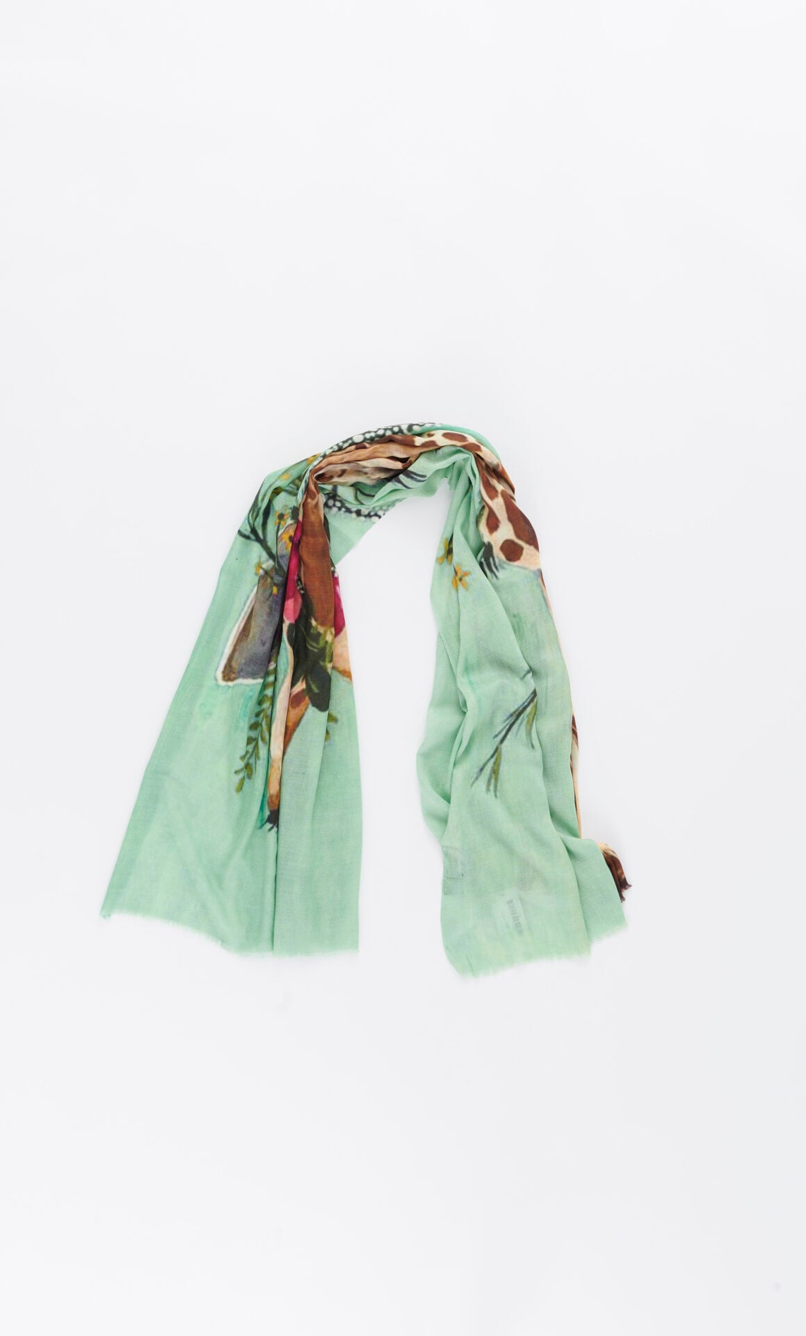 Otracosa Green Giraffe Portrait Scarf - Big Bag NY