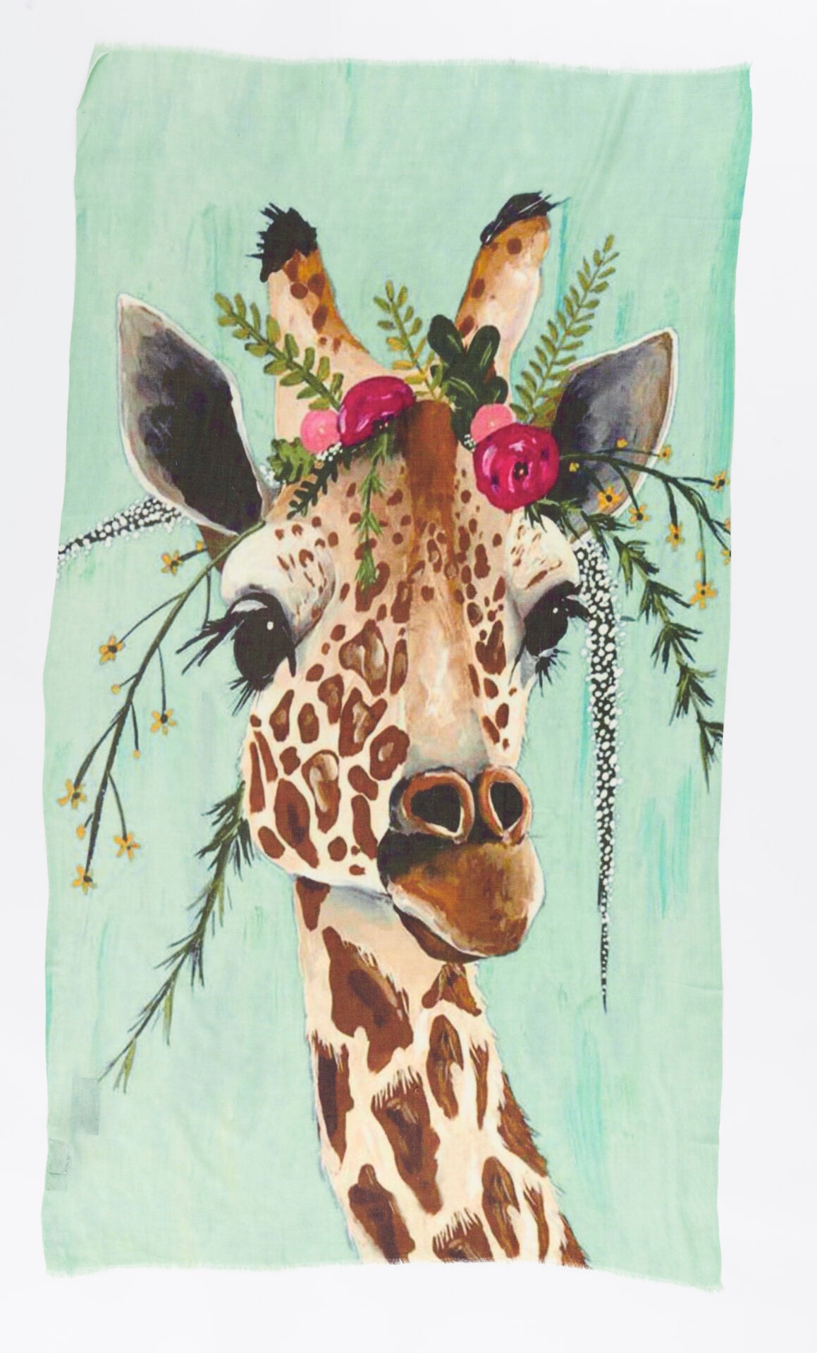 Otracosa Green Giraffe Portrait Scarf - Big Bag NY