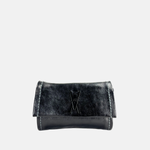 Plinio Visona VALENTINA Small Metallic Flap Clutch - Big Bag NY