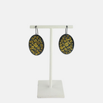 Heather Guidero Gold Mosaic Oval Dangle Earrings - Big Bag NY