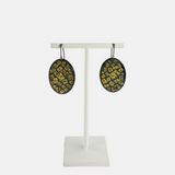 Heather Guidero Gold Mosaic Oval Dangle Earrings - Big Bag NY