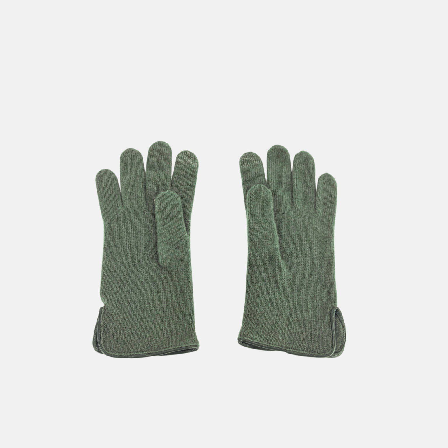 Santacana Cashmere Blend Gloves with Leather Trim - Big Bag NY