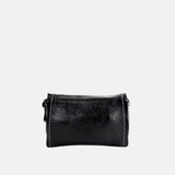 VALENTINA Small Metallic Flap Clutch