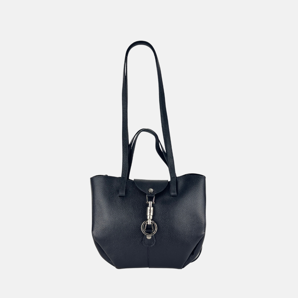 Angi Venezia Double Handle Medium Tote with Flap Lock - Big Bag NY