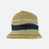 Ferruccio Vecchi Carmen Crochet Summer Hat in Blue - Big Bag NY