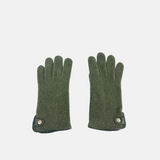 Santacana Cashmere Blend Gloves with Leather Trim - Big Bag NY